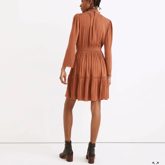 Madewell Eco friendly cheetah print jacquard shiny fabric knee length mini NWT - Picture 3 of 8